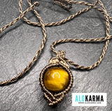 Collier perle oeil de tigre